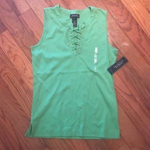 Jones New York Green Tank Top Sz L, NWT $39.00